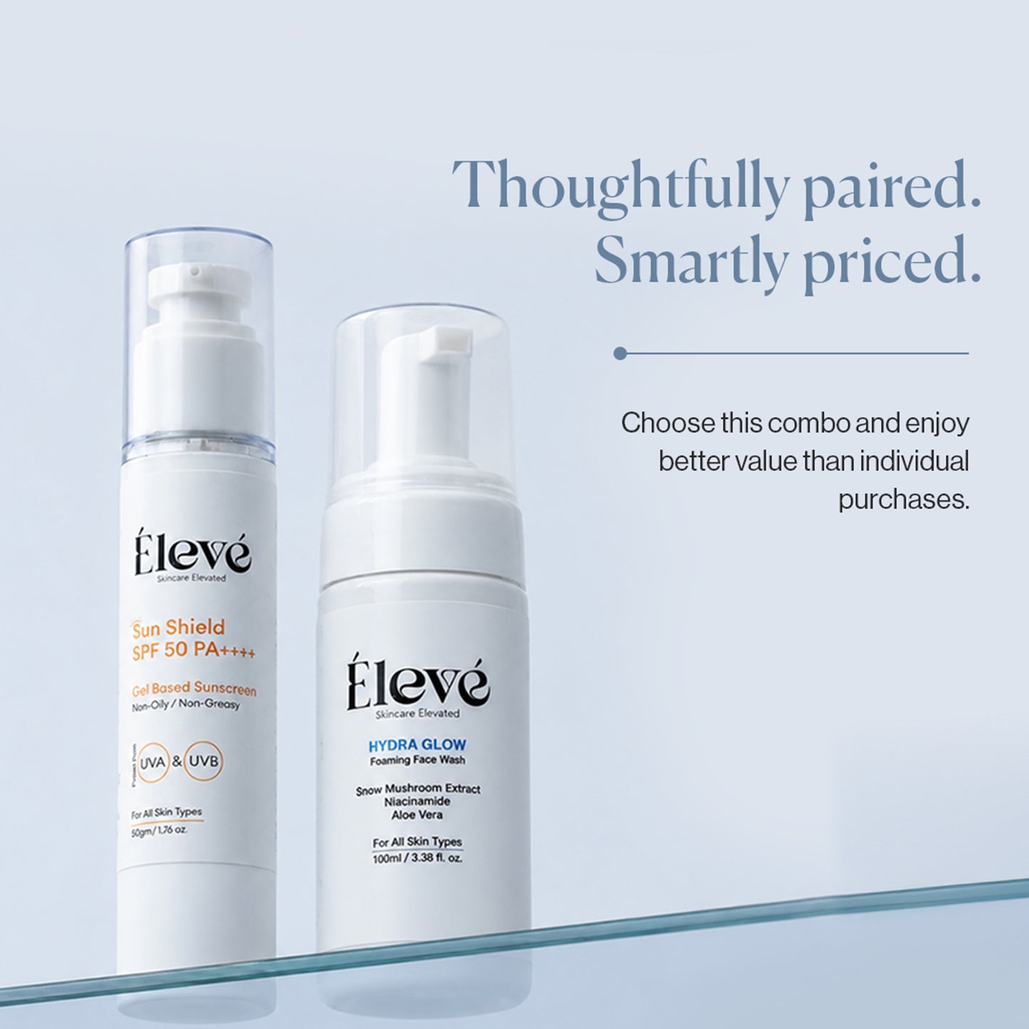 Hydra Glow Facewash & Sun Shield SPF 50 PA++++