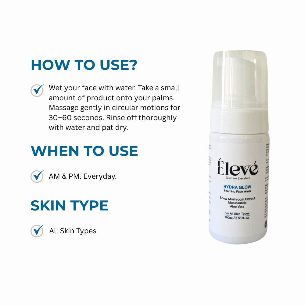 HYDRA GLOW FOAMING FACE WASH - 100ml