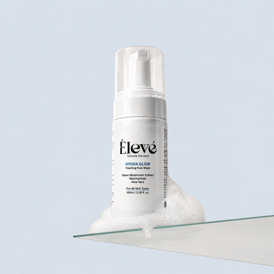 Élevé Hydra Glow Foaming Face Wash with Niacinamide and Snow Mushroom Extract