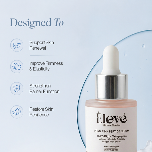 Élevé PDRN Pink Peptide Serum for skin renewal, firmness, elasticity and barrier support